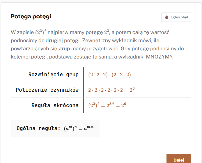 Strefa kursowa — slajdy z teorią i przykładami
